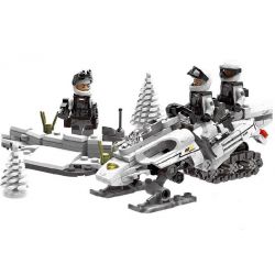 XINGBAO XB-06009 06009 XB06009 non  XE TRƯỢT TUYẾT VŨ TRANG bộ đồ chơi xếp lắp ráp ghép mô hình Across The Battlefield ACROSS THE BATTLEFIELD EXTREME SNOWMOBILING Băng Qua Chiến Trường 290 khối