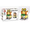 SEMBO SD6088 6088 SD6089 6089 SD6090 6090 SD6091 6091 non  BỘ 4 CỬA HÀNG KẸO SÔCÔLA MỸ PHẨM GÀ RÁN BÁNH TRỨNG bộ đồ chơi xếp lắp ráp ghép mô hình Mini Modular SEMBO BLOCK Đường Phố Thu Nhỏ 133 khối