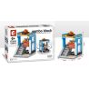 SEMBO SD6088 6088 SD6089 6089 SD6090 6090 SD6091 6091 non  BỘ 4 CỬA HÀNG KẸO SÔCÔLA MỸ PHẨM GÀ RÁN BÁNH TRỨNG bộ đồ chơi xếp lắp ráp ghép mô hình Mini Modular SEMBO BLOCK Đường Phố Thu Nhỏ 133 khối