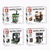 SEMBO SD6015 6015 601511 SD6014 6014 601510 SD6016 6016 SD6017 6017 non  CHUỖI CỬA HÀNG BÁN ĐỒ CAO CẤP bộ đồ chơi xếp lắp ráp ghép mô hình Mini Modular HOLIDAY STREET TRENDY SHOES SHOP CONVENLENT STORE SEMBO BLOCK APPLE CHANEL Đường Phố Thu Nhỏ 177 khối