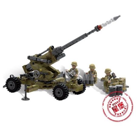 XINGBAO XB-06011 06011 XB06011 non  PHÁO PHÒNG KHÔNG bộ đồ chơi xếp lắp ráp ghép mô hình Across The Battlefield ACROSS THE BATTLEFIELD SCORPION CINDY CANNON Băng Qua Chiến Trường 350 khối