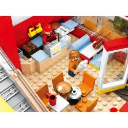 SEMBO SD6901 6901 non  QUÁN ĂN NHANH bộ đồ chơi xếp lắp ráp ghép mô hình Modular Buildings SEMBO BLOCK Mô Hình Nhà Cửa 1729 khối