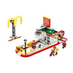 SEMBO SD6901 6901 non  QUÁN ĂN NHANH bộ đồ chơi xếp lắp ráp ghép mô hình Modular Buildings SEMBO BLOCK Mô Hình Nhà Cửa 1729 khối