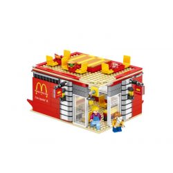 SEMBO SD6901 6901 non  QUÁN ĂN NHANH bộ đồ chơi xếp lắp ráp ghép mô hình Modular Buildings SEMBO BLOCK Mô Hình Nhà Cửa 1729 khối