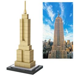 LOZ 1002 Xếp hình kiểu Nanoblock ARCHITECTURE Empire State Quốc Gia đế Quốc 77 khối