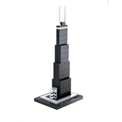 LOZ 1001 Xếp hình kiểu Nanoblock ARCHITECTURE John Hancock Center Mini Trung Tâm John Hancock Mini 69 khối