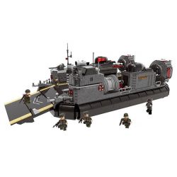 XINGBAO XB-06019 06019 XB06019 non  TÀU ĐỆM KHÍ ĐỔ BỘ bộ đồ chơi xếp lắp ráp ghép mô hình Across The Battlefield ACROSS THE BATTLEFIELD AMPHIBIOUS TRANSPORT SHIP Băng Qua Chiến Trường 3006 khối