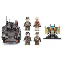 XINGBAO XB-06018 06018 XB06018 non  BỘ XE BỌC THÉP bộ đồ chơi xếp lắp ráp ghép mô hình Across The Battlefield ACROSS THE BATTLEFIELD ARMOURED CEHICLE Băng Qua Chiến Trường 1049 khối