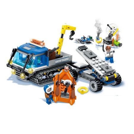 SEMBO SD9549 9549 non  XE CỨU HỘ TRÊN BĂNG bộ đồ chơi xếp lắp ráp ghép mô hình Rescue Team Đội Cứu Hộ 335 khối