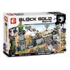 SEMBO 11720 non  TẤN CÔNG DOANH TRẠI QUÂN ĐỘI bộ đồ chơi xếp lắp ráp ghép mô hình Black Gold Cuộc Chiến Vàng Đen 761 khối