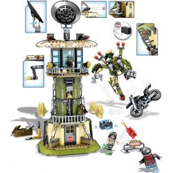 SEMBO 11720 non  TẤN CÔNG DOANH TRẠI QUÂN ĐỘI bộ đồ chơi xếp lắp ráp ghép mô hình Black Gold Cuộc Chiến Vàng Đen 761 khối