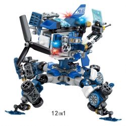 SEMBO SD9000 9000 SD9001 9001 SD9002 9002 SD9003 9003 SD9004 9004 SD9005 9005 SD9006 9006 SD9007 9007 SD9008 9008 SD9009 9009 SD9010 9010 SD9011 9011 Xếp hình kiểu  SWAT SPECIAL FORCE Future Police Combiner Mech 12 In 1 Người Máy Cảnh Sát 12 Trong 1 gồm 12 hộp nhỏ 229 khối