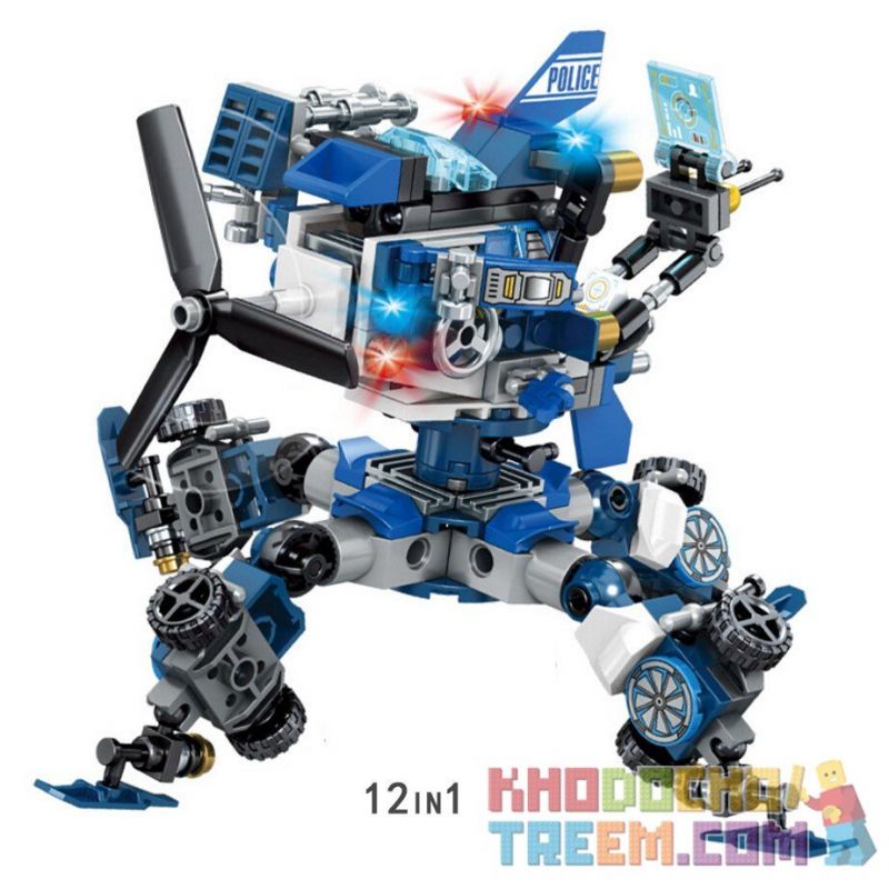 SEMBO SD9000 9000 SD9001 9001 SD9002 9002 SD9003 9003 SD9004 9004 SD9005 9005 SD9006 9006 SD9007 9007 SD9008 9008 SD9009 9009 SD9010 9010 SD9011 9011 Xếp hình kiểu  SWAT SPECIAL FORCE Future Police Combiner Mech 12 In 1 Người Máy Cảnh Sát 12 Trong 1 gồm 12 hộp nhỏ 229 khối