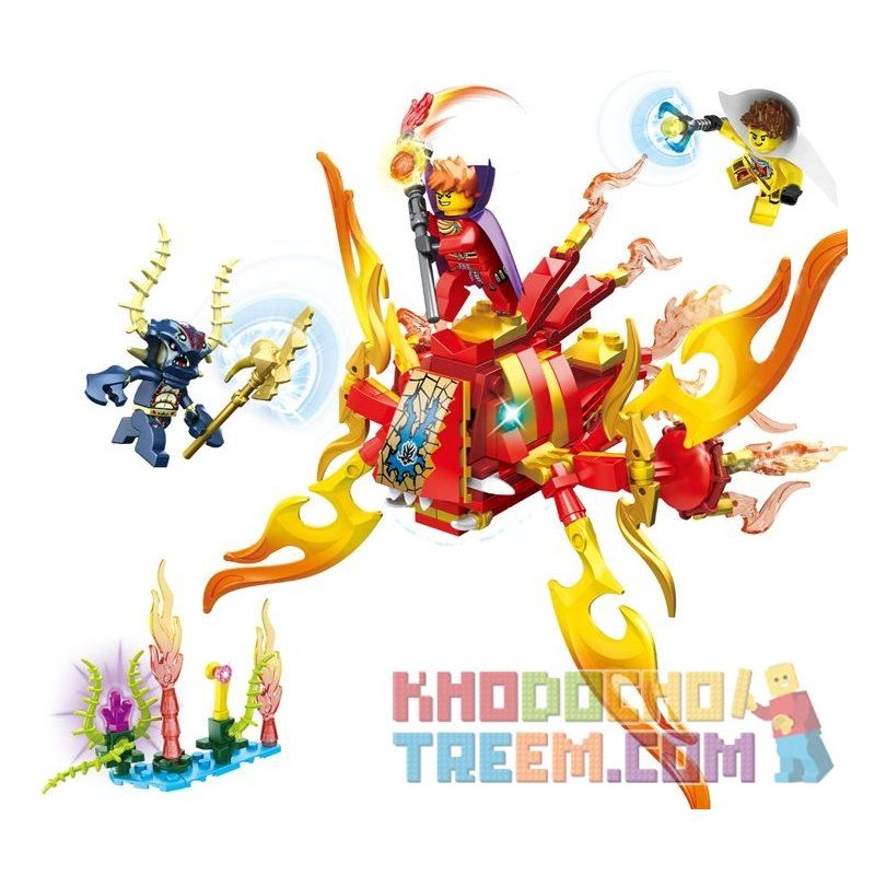 FC BRAND FC3205 3205 Xếp hình kiểu  Flaming Coral Fish Cá san hô rực lửa 247 khối