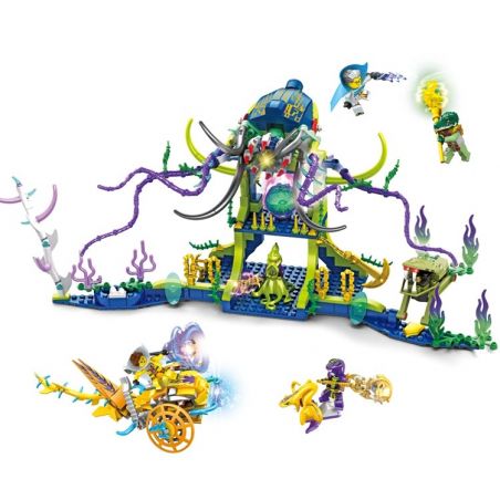 FC BRAND FC3211 3211 Xếp hình kiểu  MOVIES Battle Of Wizard And Angry Octopus Cuộc Chiến Của Những Thầy Phù Thủy Và Bạch Tuộ