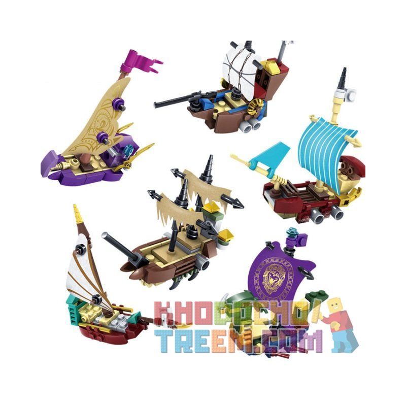 Kazi KY87024 87024 non  NHỮNG GÃ CƯỚP BIỂN TÍ HON VÀ CÁC CON TÀU bộ đồ chơi xếp lắp ráp ghép mô hình The Chronicles Of Narnia Biên Niên Sử Narnia 368 khối