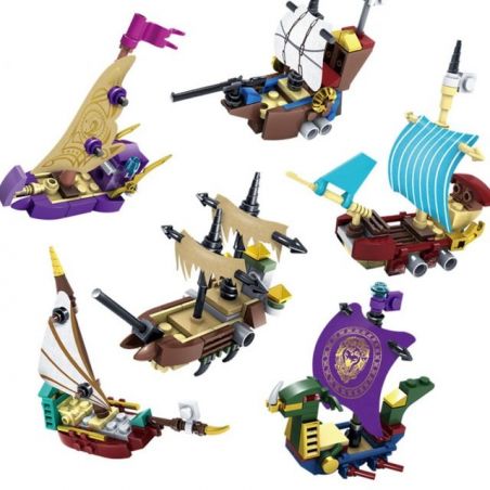 Kazi KY87024 87024 non  NHỮNG GÃ CƯỚP BIỂN TÍ HON VÀ CÁC CON TÀU bộ đồ chơi xếp lắp ráp ghép mô hình The Chronicles Of Narnia Biên Niên Sử Narnia 368 khối