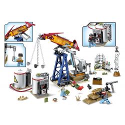 SEMBO 11689 non  CHIẾN BINH QUÂN ĐỘI VÀ HỆ THỐNG RA-DA bộ đồ chơi xếp lắp ráp ghép mô hình Black Gold Cuộc Chiến Vàng Đen 316 khối