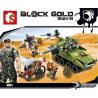 SEMBO 11694 non  XE TĂNG TẤN CÔNG KHU VÀNG TẶC bộ đồ chơi xếp lắp ráp ghép mô hình Black Gold Cuộc Chiến Vàng Đen 438 khối