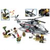 SEMBO 11688 non  NGĂN CHẶN MÁY BAY TRỰC THĂNG QUÂN ĐỘI bộ đồ chơi xếp lắp ráp ghép mô hình Black Gold Cuộc Chiến Vàng Đen 340 khối