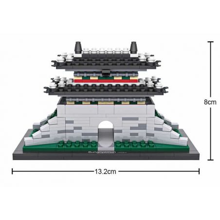 LOZ 1009 Xếp hình kiểu Nanoblock ARCHITECTURE Sungnyemun Gate Cổng Sungnyemun 325 khối