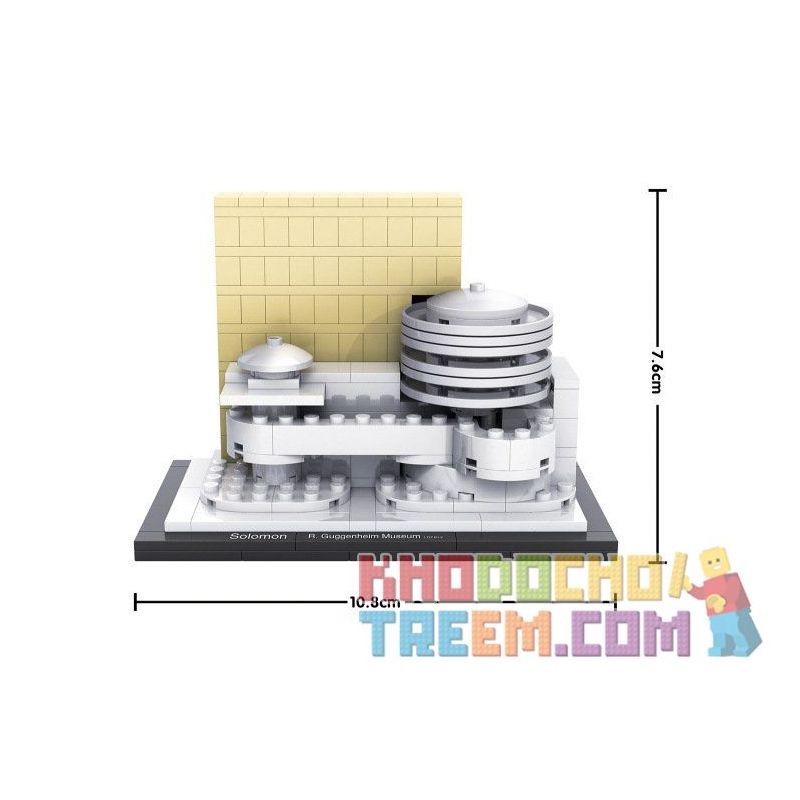 LOZ 1005 Xếp hình kiểu Nanoblock ARCHITECTURE Guggenheim Museum Bảo Tàng Guggenheim 219 khối