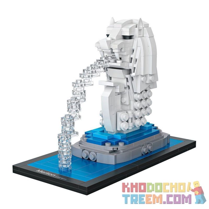 LOZ 1020 Xếp hình kiểu Nanoblock ARCHITECTURE Merlion Park Công Viên Sư Tử Biển 367 khối
