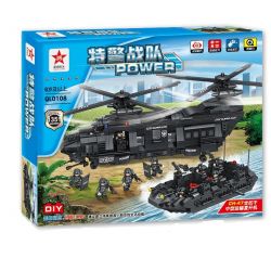 QUNLONG QL0108 0108 Xếp hình kiểu  MILITARY ARMY The Military Medium-sized Transport Helicopter Trực Thăng Vận Tải Quân Sự 1351 khối