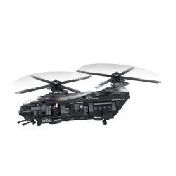 QUNLONG QL0108 0108 Xếp hình kiểu  MILITARY ARMY The Military Medium-sized Transport Helicopter Trực Thăng Vận Tải Quân Sự 1351 khối