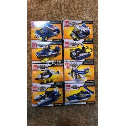 Enlighten 1801 Qman 1801 non  MÁY BAY TRỰC THĂNG VŨ BÃO 8 TRONG 1 bộ đồ chơi xếp lắp ráp ghép mô hình Transformers COMBAT ZONES SERIES Robot Đại Chiến Người Máy Biến Hình 381 khối