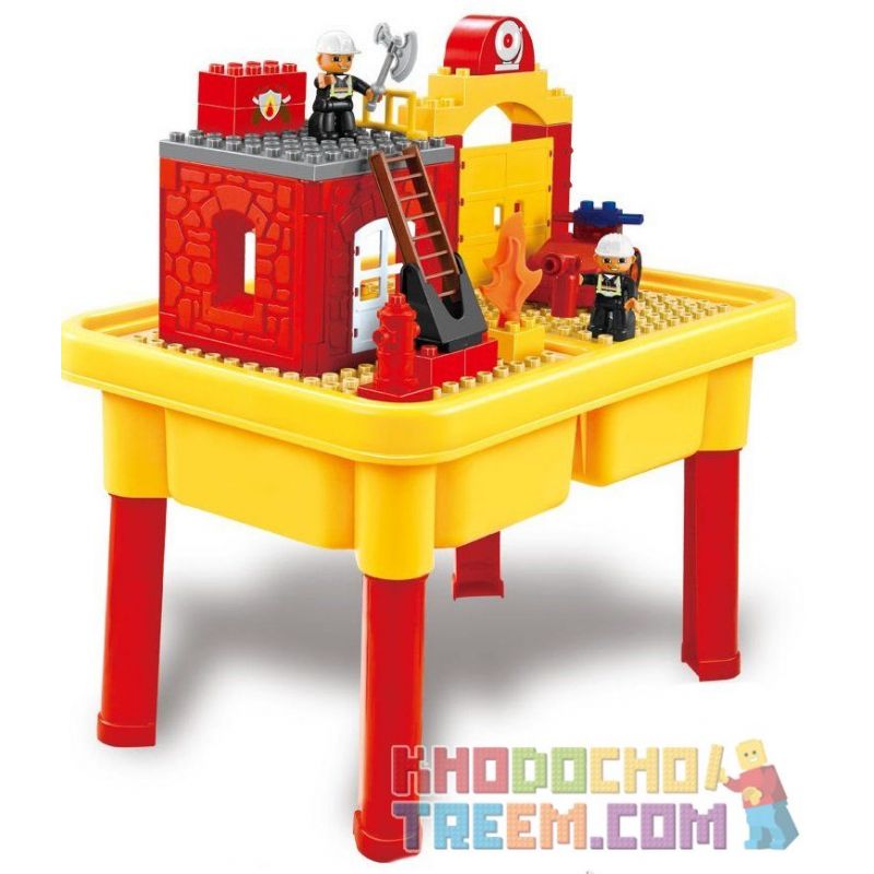 HYSTOYS HONGYUANSHENG AOLEDUOTOYS GM-5022 5022 GM5022 Xếp hình kiểu    Fire Excerters Trạm Cứu Hỏa Có Bàn 42 khối