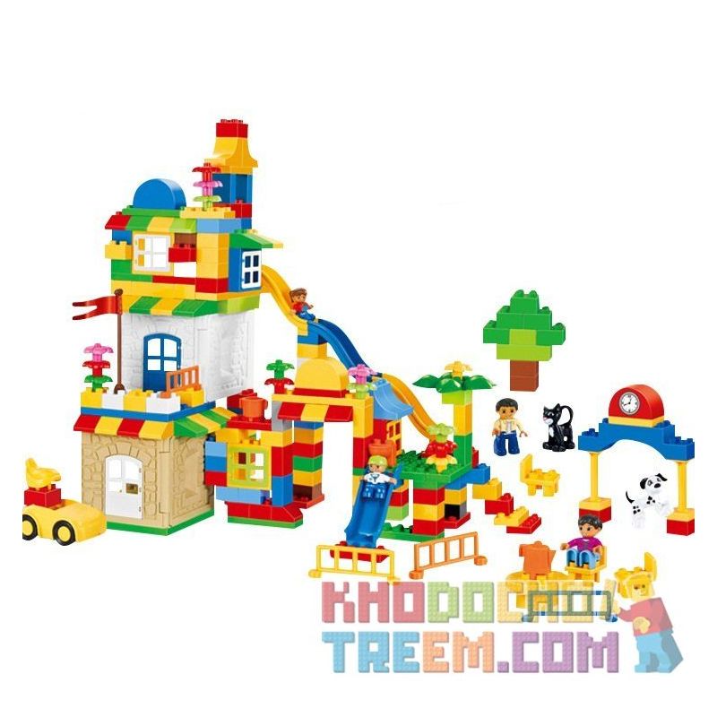 HYSTOYS HONGYUANSHENG AOLEDUOTOYS GM-5014A 5014A GM5014A Xếp hình kiểu    Learning Paradise Xếp Hình Tổng Hợp Hộp Nhựa 221 khối