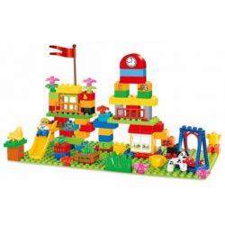 HYSTOYS HONGYUANSHENG AOLEDUOTOYS HG-1356 1356 HG1356 Xếp hình kiểu    Playground Khu Vui Chơi 100 khối