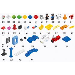 HUIMEI STAR CITY XING DOU CHENG HM075 Xếp hình kiểu    City Center Police Trụ Sở Cảnh Sát Thành Phố 51 khối