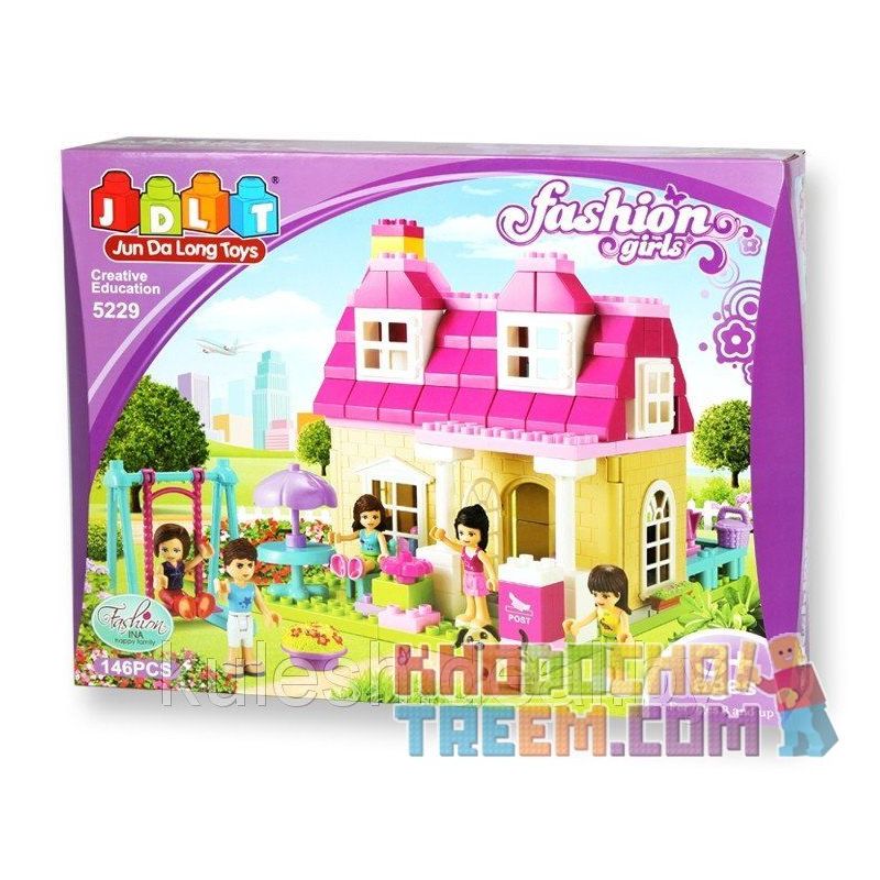 JUN DA LONG TOYS JDLT 5229A Xếp hình kiểu    Pretty Girls' House Ngôi Nhà Của Các Cô Gái 146 khối