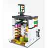 HSANHE 6401 Xếp hình kiểu  MINI MODULAR 7 Days Supermarket Siêu Thị 7 Days 199 khối