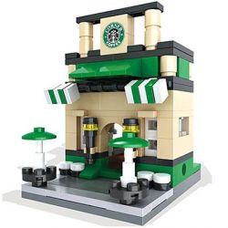 HSANHE 6402 Xếp hình kiểu  MINI MODULAR Starbucks Coffee Store Cửa Hàng Cafe Starbucks 189 khối