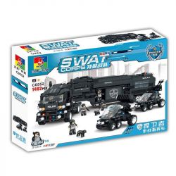 WOMA C0552 0552 Xếp hình kiểu  SWAT SPECIAL FORCE SWAT Truck With Mini Figures Xe Tải Chuyên Chở Lực Lượng Đặc Nhiệm 1492 khối