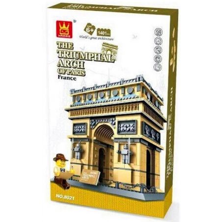 PINXING PX.441 .441 WANGE DR.LUCK 8021 5223 non  CỔNG KHẢI HOÀN MÔN bộ đồ chơi xếp lắp ráp ghép mô hình Mini Modular THE TRIUMPHAL ARCH OF PARIS Đường Phố Thu Nhỏ 1401 khối