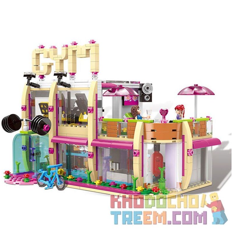 XINGBAO XB-12002 12002 XB12002 non  PHÒNG TẬP THỂ THAO CỦA NHỮNG CÔ GÁI CAMPUS bộ đồ chơi xếp lắp ráp ghép mô hình City Girl CITYGIRL FITNESS HUT Thành Phố Con Gái 905 khối
