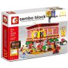SEMBO SD6901 6901 non  QUÁN ĂN NHANH bộ đồ chơi xếp lắp ráp ghép mô hình Modular Buildings SEMBO BLOCK Mô Hình Nhà Cửa 1729 khối