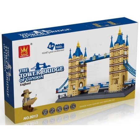 WANGE DR.LUCK 8013 5215 non  CẦU THÁP LUÂN ĐÔN bộ đồ chơi xếp lắp ráp ghép mô hình Creator THE TOWER BRIDGE OF LONDON Sáng Tạo 1033 khối