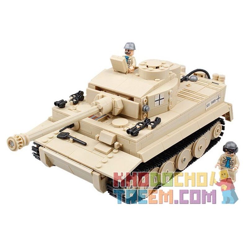 Kazi KY82011 82011 non  XE TĂNG ĐỨC CON HỔ bộ đồ chơi xếp lắp ráp ghép mô hình Century Military CENTURY MILITARY TIGER Quân Đội Thế Kỷ 995 khối