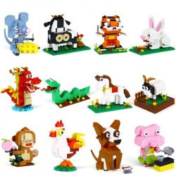 XINGBAO XB-18001 18001 XB18001 XB-18004 18004 XB18004 non  12 CON GIÁP TRUNG QUỐC bộ đồ chơi xếp lắp ráp ghép mô hình Ideabox CHINESE ZODIAC Hộp Sáng Tạo 1155 khối