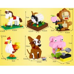 XINGBAO XB-18001 18001 XB18001 XB-18004 18004 XB18004 non  12 CON GIÁP TRUNG QUỐC bộ đồ chơi xếp lắp ráp ghép mô hình Ideabox CHINESE ZODIAC Hộp Sáng Tạo 1155 khối