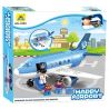 HYSTOYS HONGYUANSHENG AOLEDUOTOYS GM-5014 5014 GM5014 HG-1204 1204 HG1204 Xếp hình kiểu    Happy Airport Sân Bay Nhộn Nhịp gồm 2 hộp nhỏ 30 khối