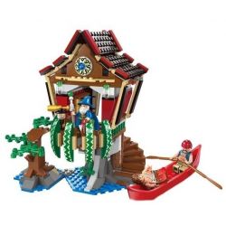 Enlighten 1309 Qman 1309 non  NGÔI NHÀ CỦA PHÙ THỦY bộ đồ chơi xếp lắp ráp ghép mô hình Pirates Of The Caribbean LEGENDARY PIRATES Cướp Biển Vùng Caribe 506 khối
