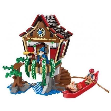 Enlighten 1309 Qman 1309 non  NGÔI NHÀ CỦA PHÙ THỦY bộ đồ chơi xếp lắp ráp ghép mô hình Pirates Of The Caribbean LEGENDARY PIRATES Cướp Biển Vùng Caribe 506 khối