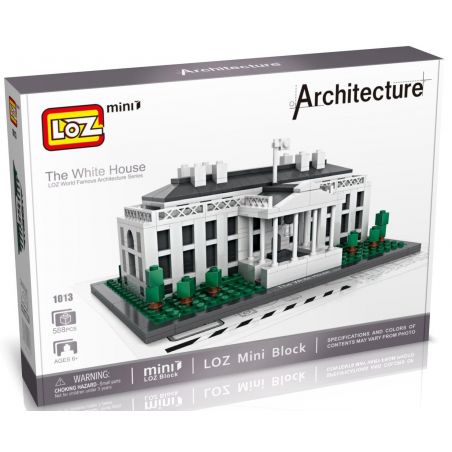 LOZ 1013 Xếp hình kiểu Nanoblock ARCHITECTURE The White House Nhà Trắng 588 khối