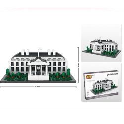 LOZ 1013 Xếp hình kiểu Nanoblock ARCHITECTURE The White House Nhà Trắng 588 khối